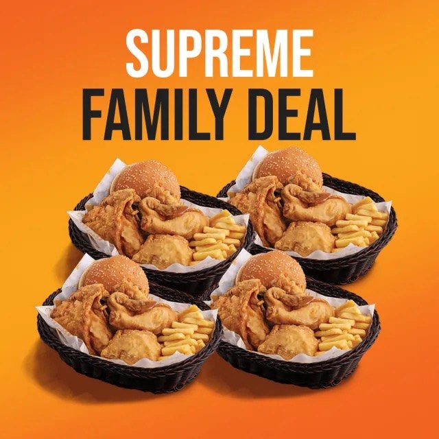 Supreme Family Deal: four broast baskets